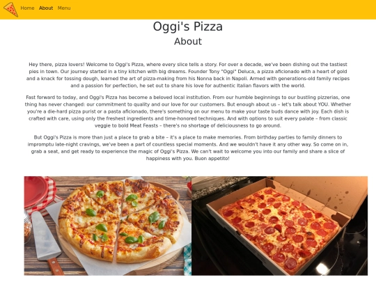 AngelPortfolio/Oggi's Pizza/about screenshot