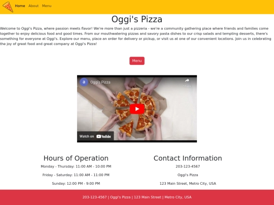 AngelPortfolio/Oggi's Pizza screenshot