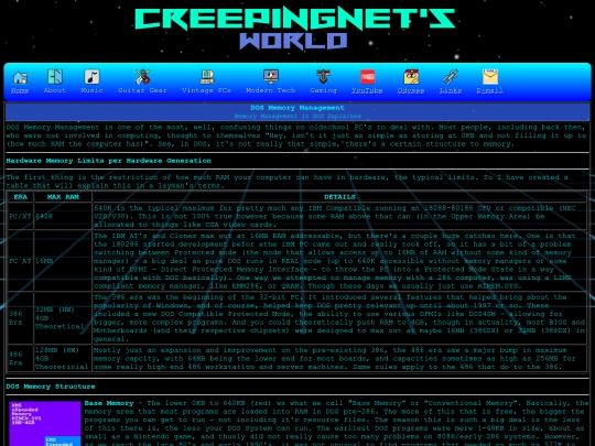 computer/mydocs/dos/dosram screenshot