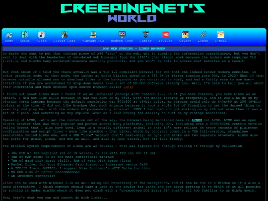 computer/mydocs/dos/linksbrowser screenshot