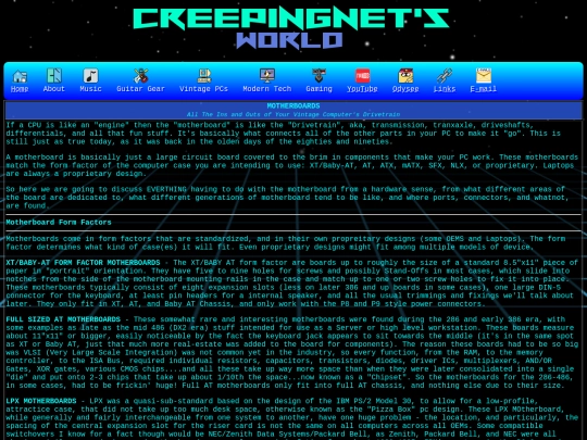 computer/mydocs/hardware/motherboards screenshot