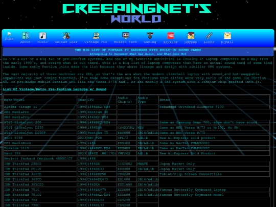 computer/mydocs/hardware/sound/laptops screenshot