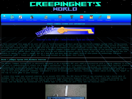 computer/mydocs/hardware/words/commpac2000 screenshot