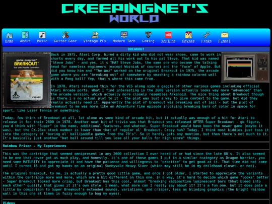 gaming/2600/breakout screenshot