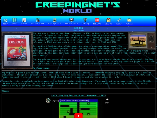 gaming/2600/digdug screenshot