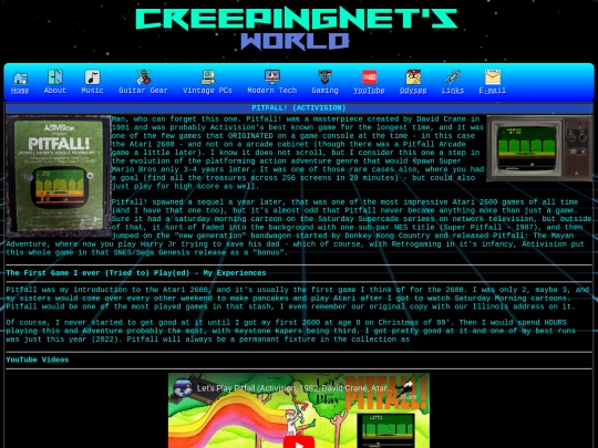 gaming/2600/pitfall screenshot