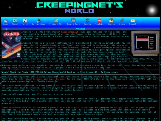 gaming/pc/arkanoid screenshot
