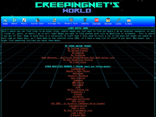 links screenshot