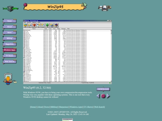 winzip95 screenshot