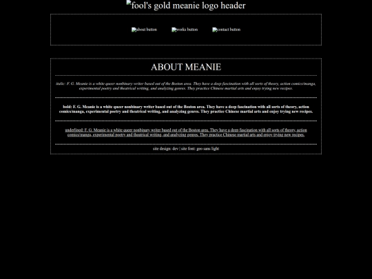 HTML/fool's gold meanie about screenshot