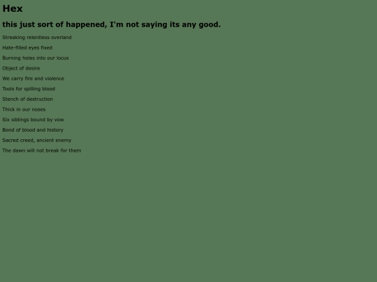 poems/hex screenshot