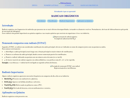 radicais organicos screenshot