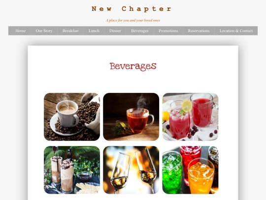 beverages screenshot
