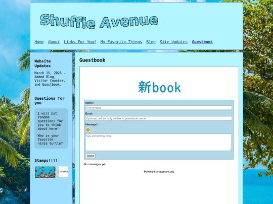 guestbook screenshot
