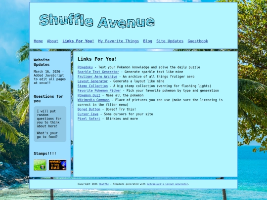 links screenshot