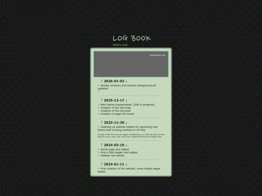 log screenshot