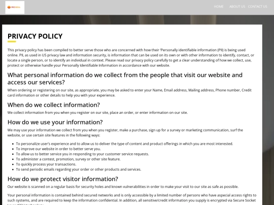 privacy-policy screenshot