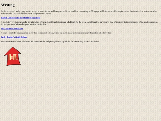pages/writing screenshot