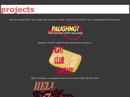 projects screenshot