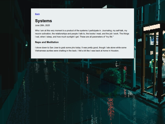 posts/systems screenshot