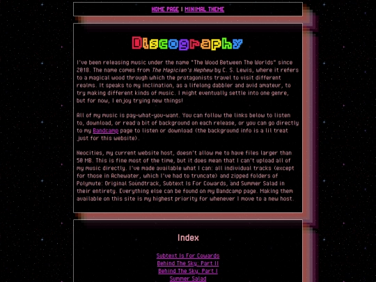 creations/discography screenshot