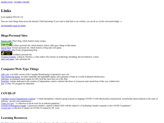 minimal/links screenshot