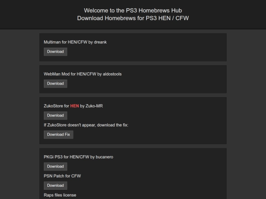 ps3hombrews screenshot