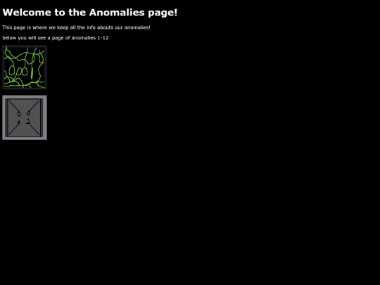 Anomalies screenshot