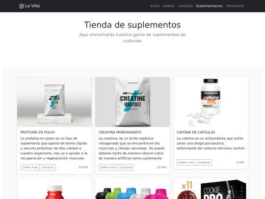 pages/suplementos screenshot