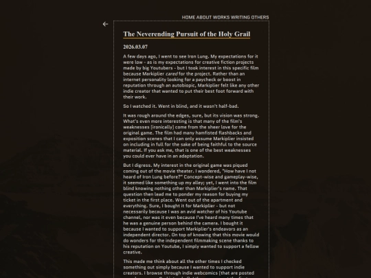 dir/writing/journal/2026/the-neverending-pursuit-of-the-holy-grail screenshot