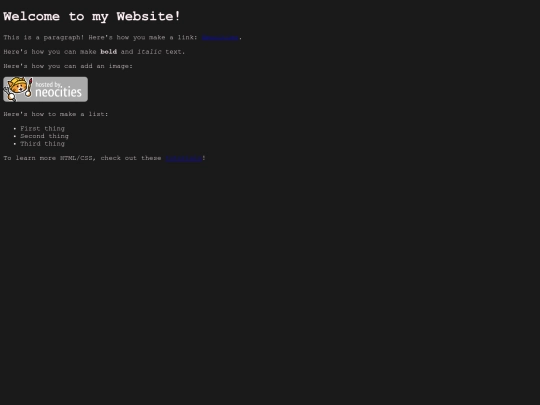 links screenshot