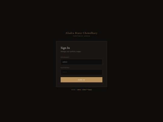 admin screenshot