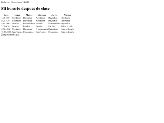 horario/horario screenshot