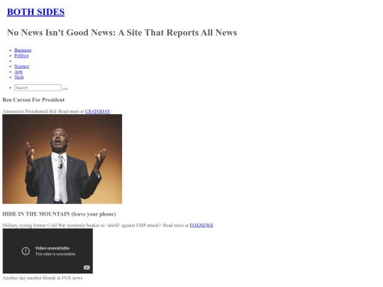 bootstrap/politics screenshot