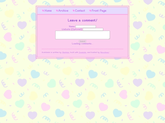 Blog/contact screenshot