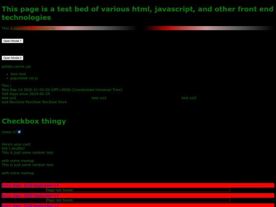 front_end_testbed screenshot