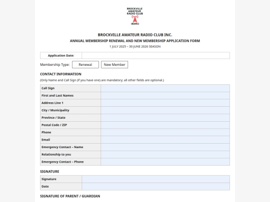 BARC-Membership-Form-2025–2026 screenshot