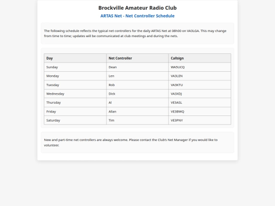 net-controller-schedule screenshot
