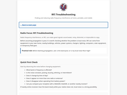 rfi-troubleshooting screenshot