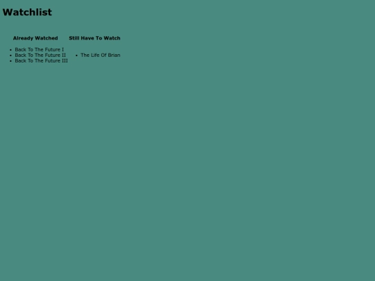 Watchlist screenshot