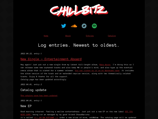 entries screenshot