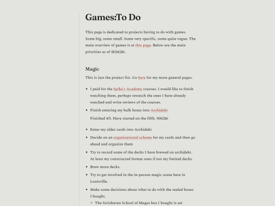 project list/games/games screenshot
