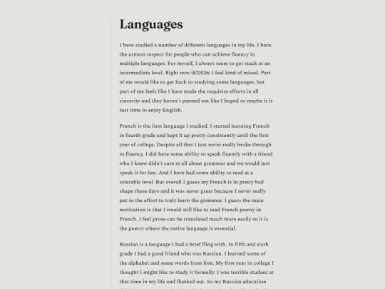 project list/languages/languages screenshot