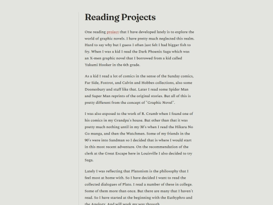 project list/reading/reading screenshot