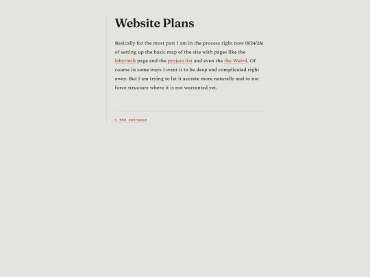project list/website/todolist screenshot