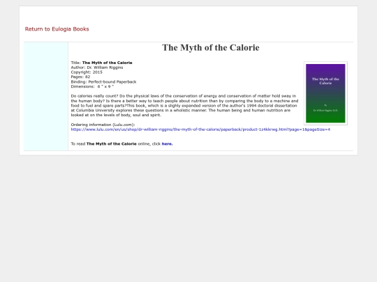 eulogiabooks/home/myth-of-calorie screenshot