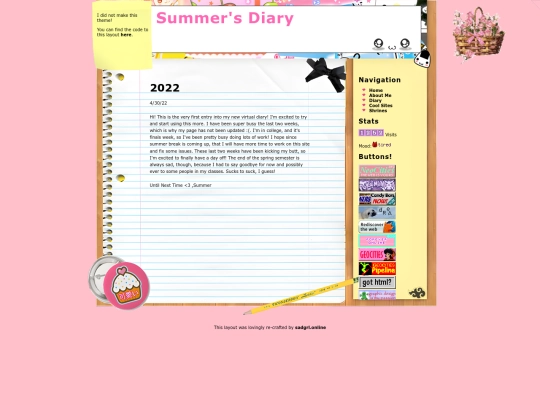 Blog screenshot