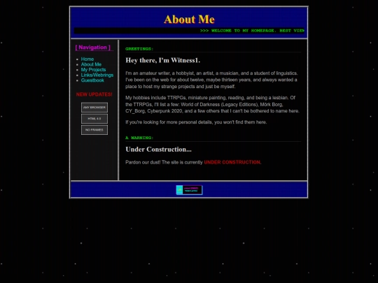 about-me-page screenshot