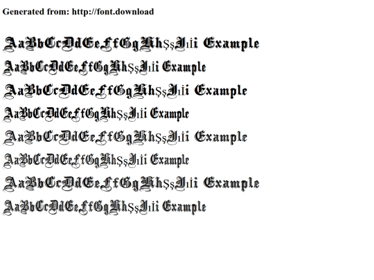 black-family-webfont/example screenshot