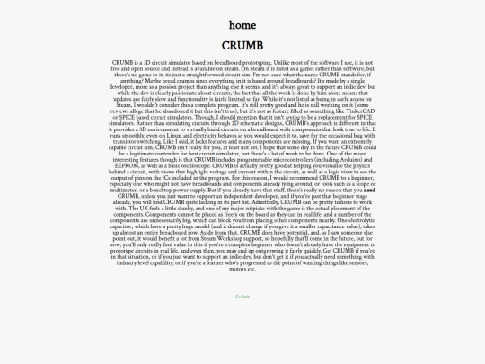 reviews/software/crumb screenshot